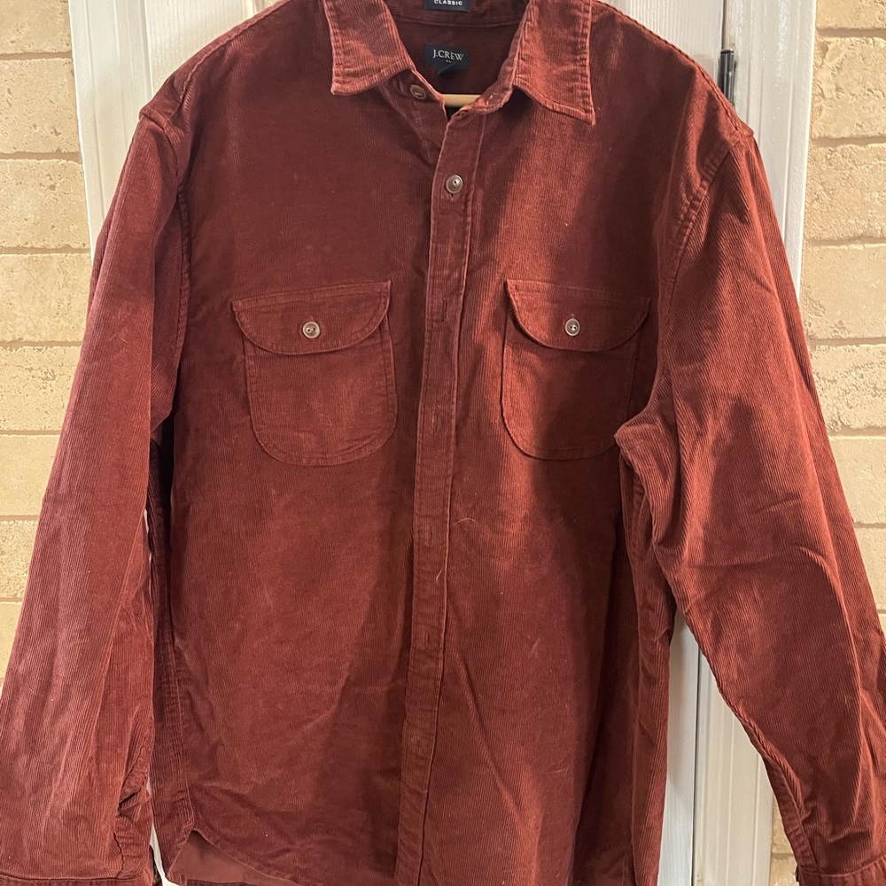 J. Crew Burnt Orange Corduroy Shirt